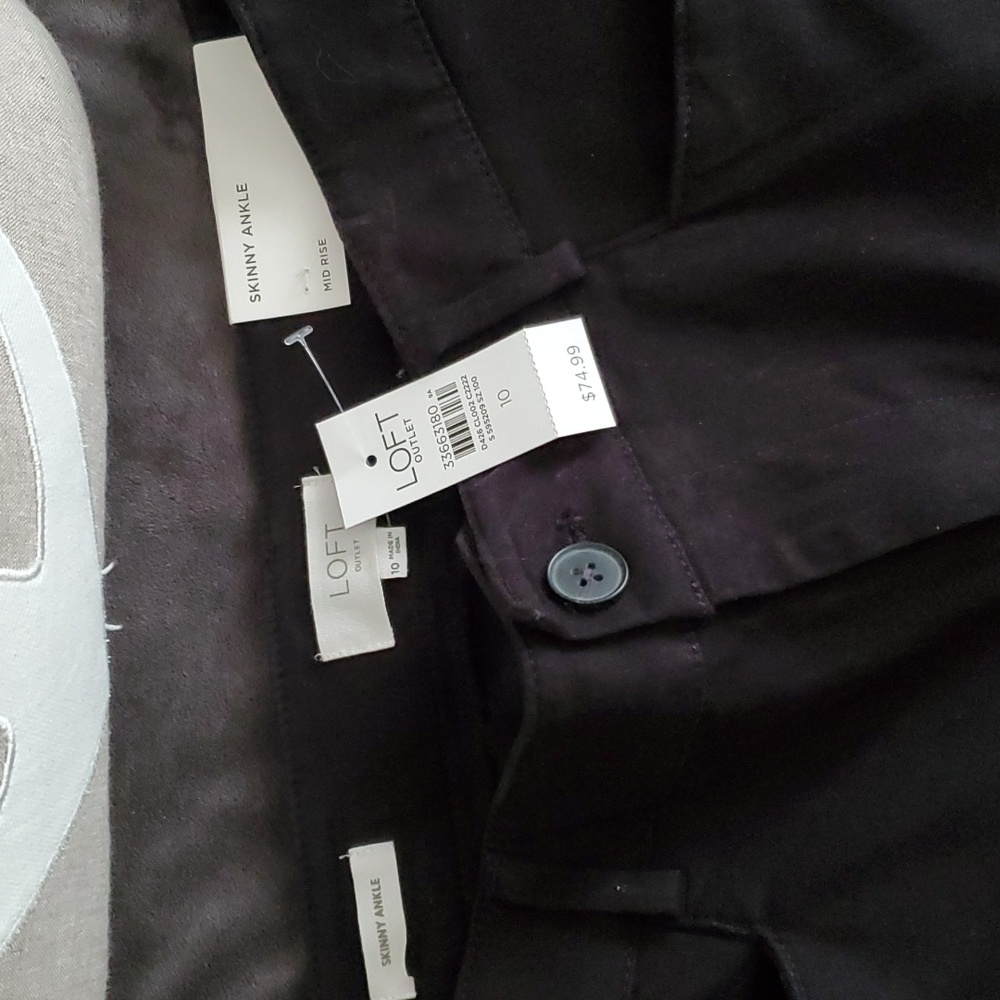 Loft Skinny Ankle Mid Rise Back Pants - Picture 2 of 6